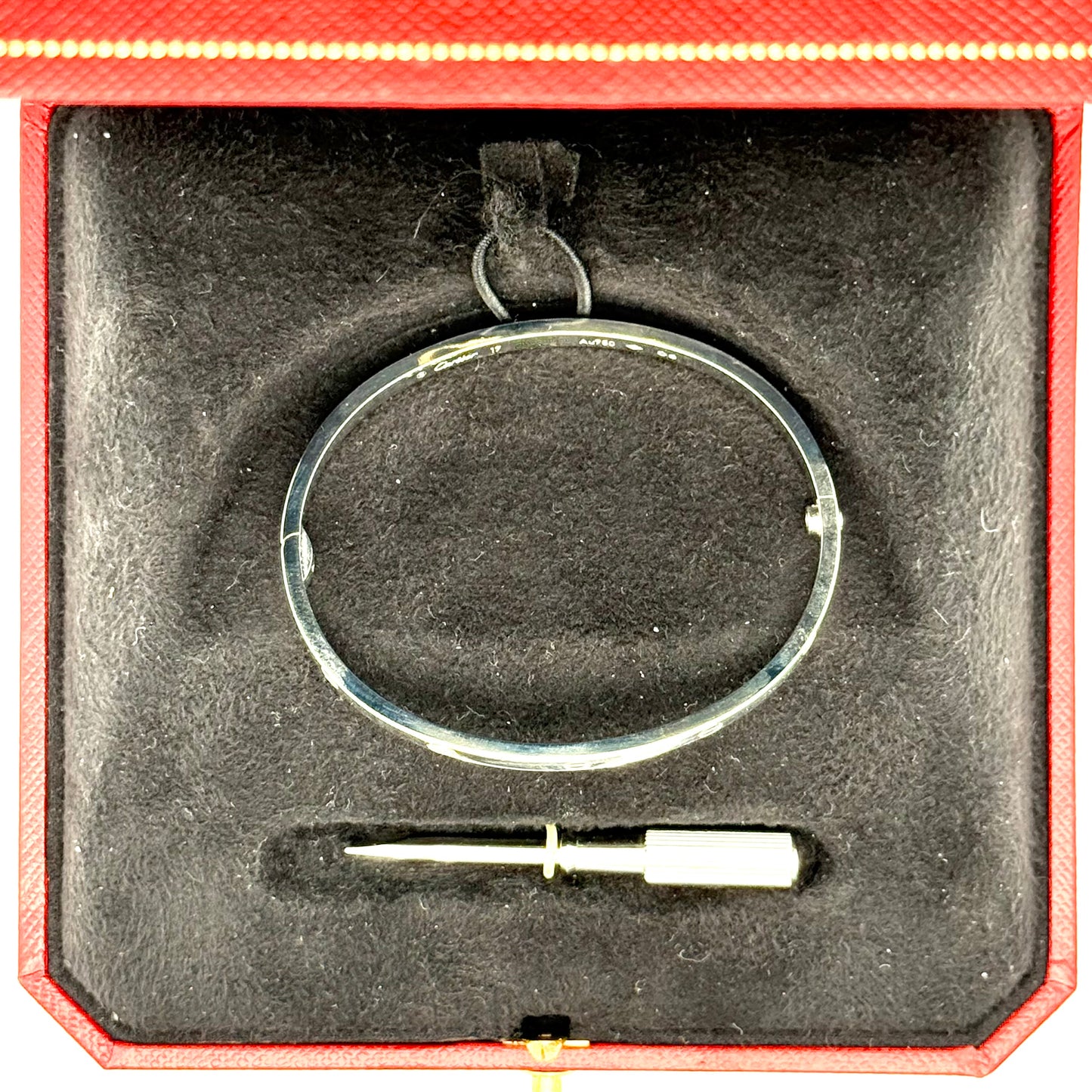Cartier Love Bracelet / Kleines Modell / 750er Weißgold / Full Set / 2017