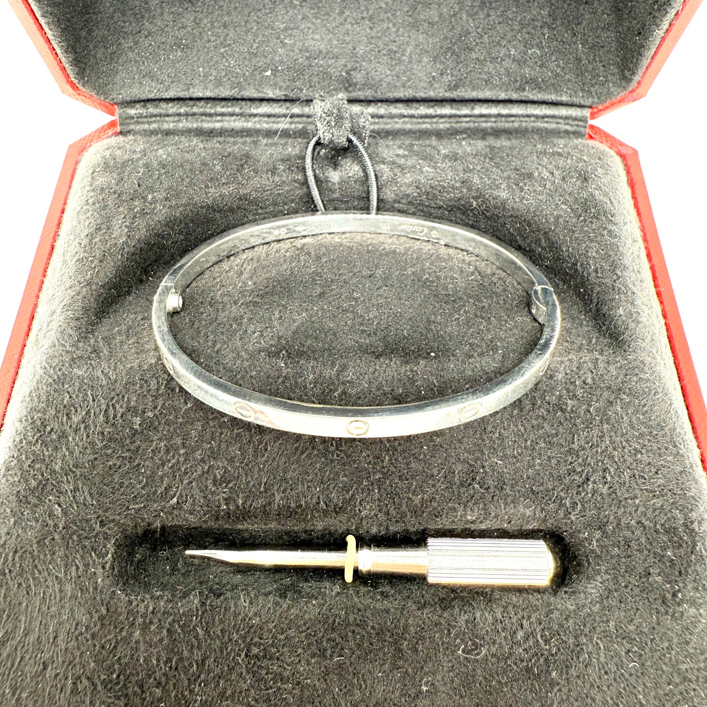 Cartier Love Bracelet / Kleines Modell / 750er Weißgold / Full Set / 2017