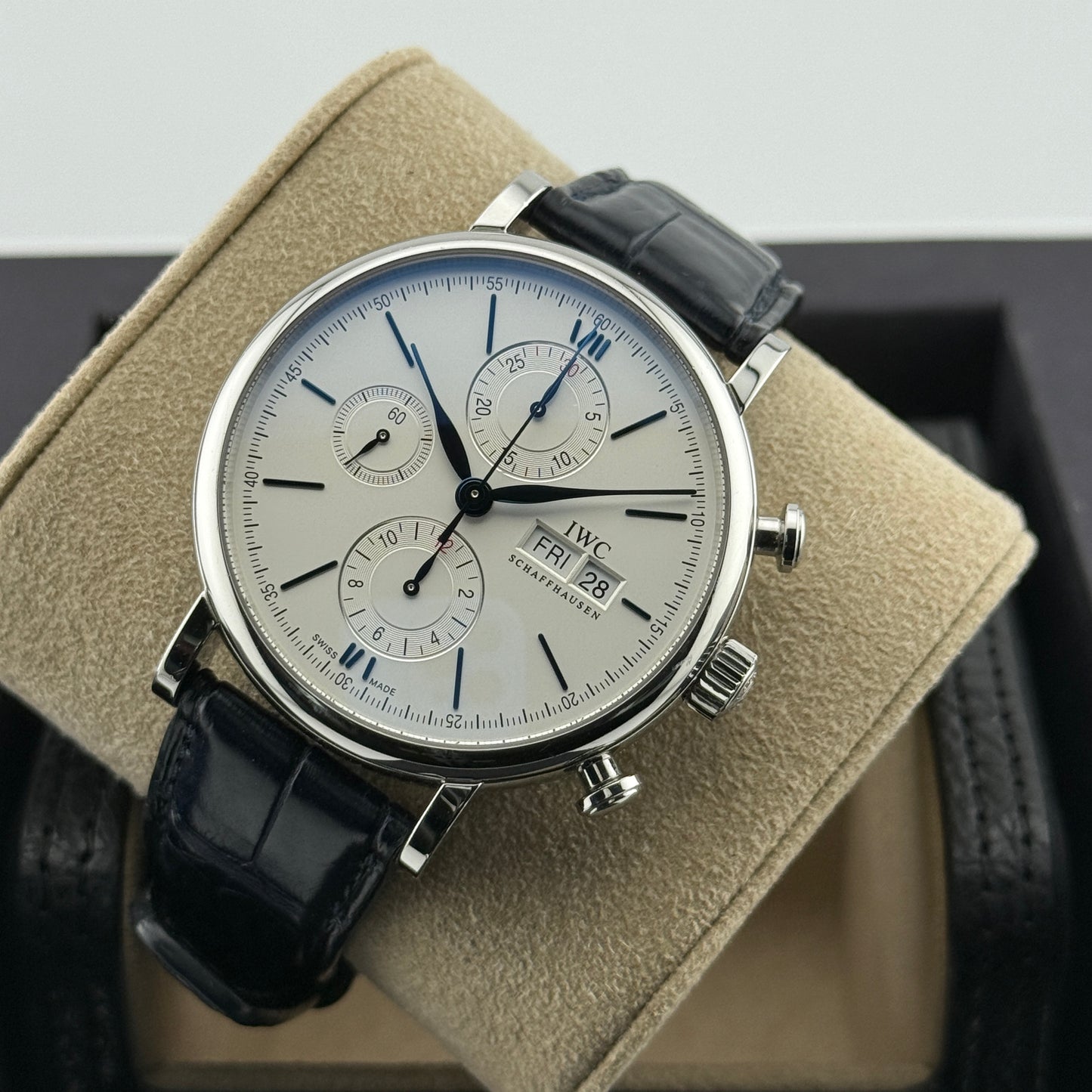 IWC Portofino Chronograph / IW391037 / silber / Leder / Full Set / 2024