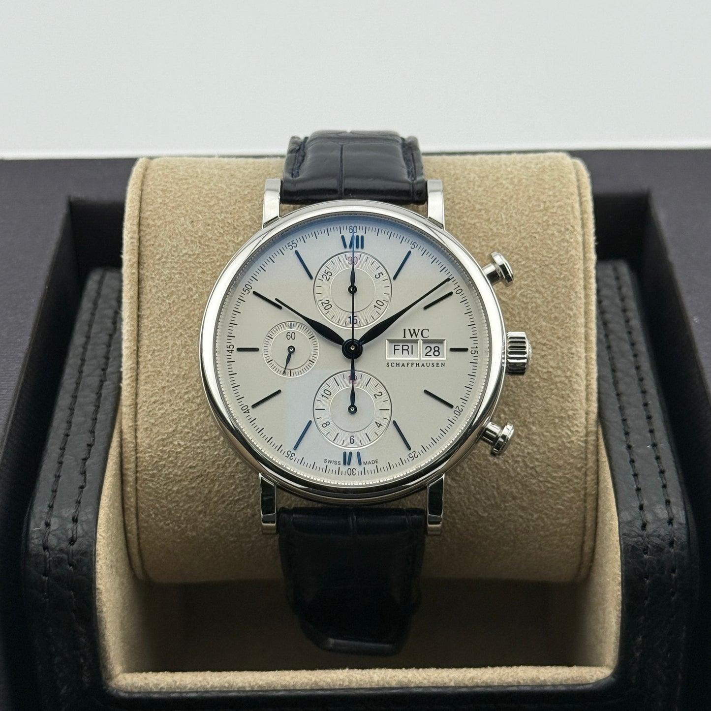 IWC Portofino Chronograph / IW391037 / silber / Leder / Full Set / 2024