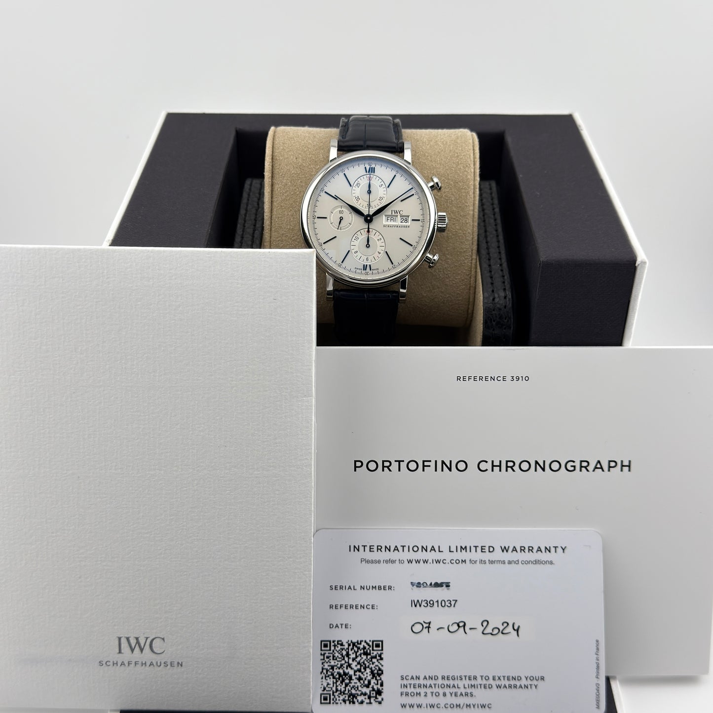 IWC Portofino Chronograph / IW391037 / silber / Leder / Full Set / 2024