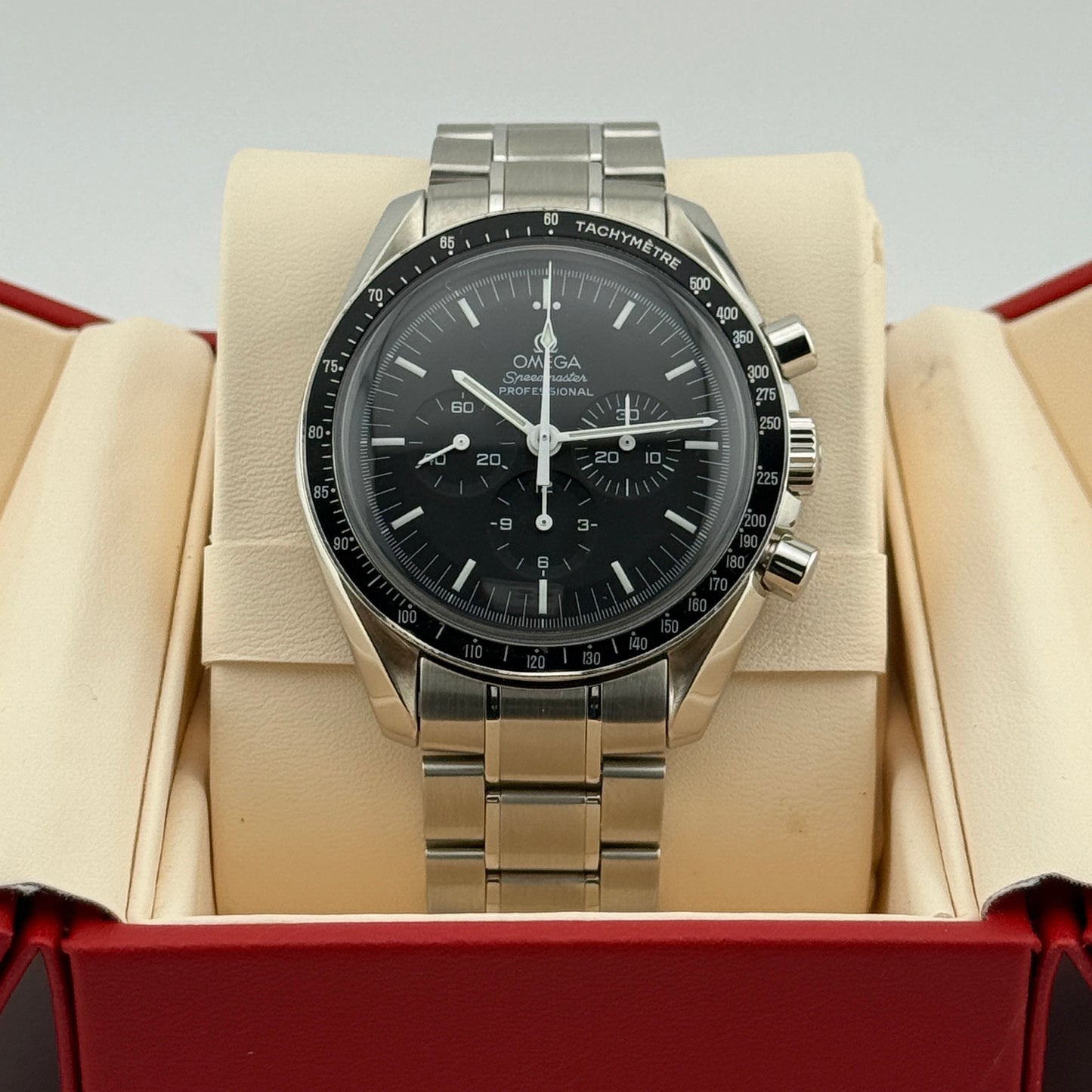 Omega Speedmaster Professional Moonwatch / 3572.50.00 / schwarz / Edelstahl / Full Set / Service 2017