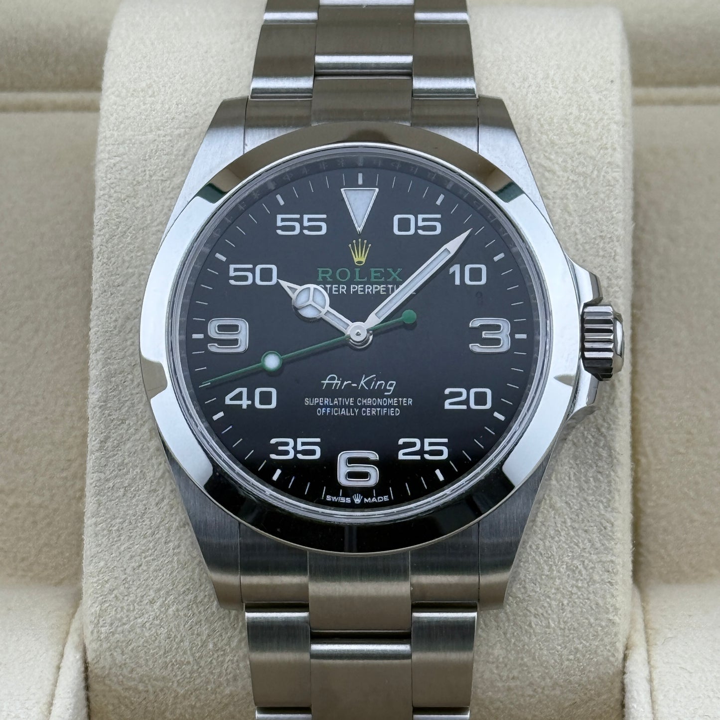 Rolex Air King / 126900 / schwarz / Oyster / Full Set / 2022