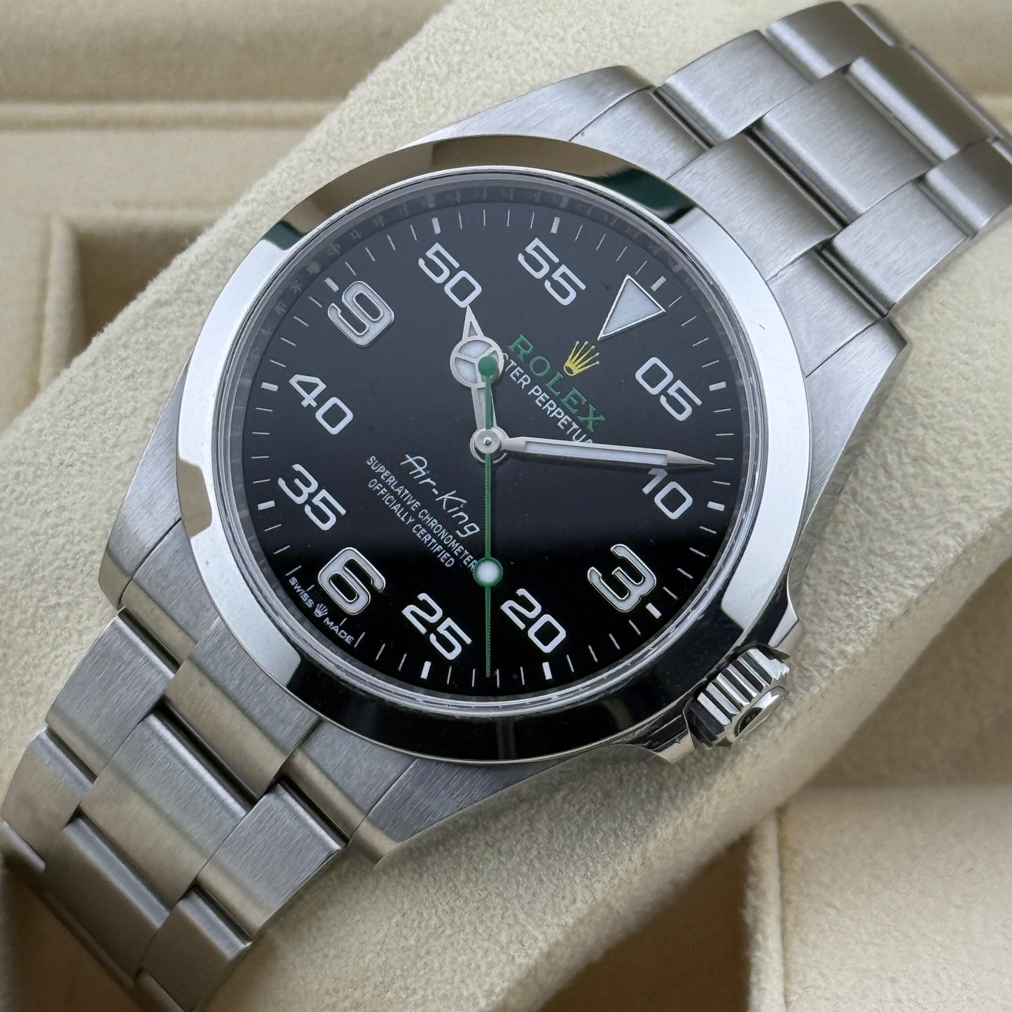 Rolex Air King / 126900 / schwarz / Oyster / Full Set / 2022