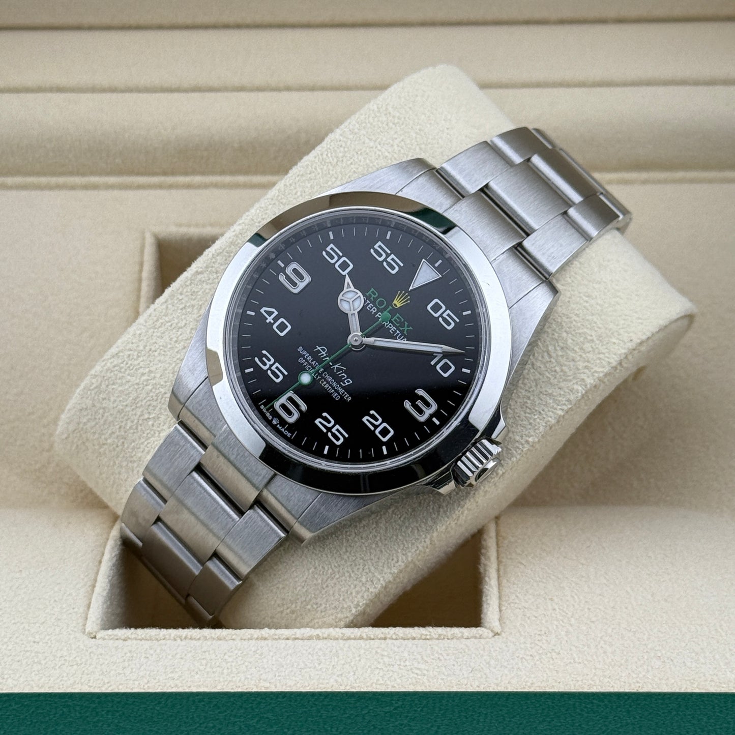 Rolex Air King / 126900 / schwarz / Oyster / Full Set / 2022