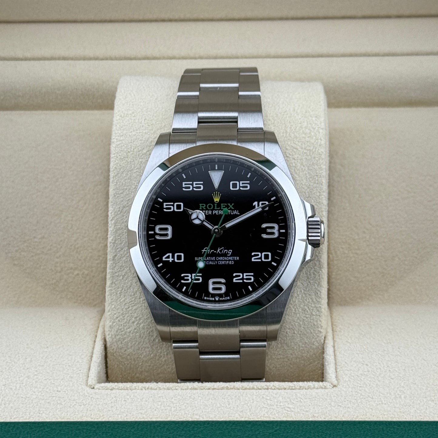 Rolex Air King / 126900 / schwarz / Oyster / Full Set / 2022