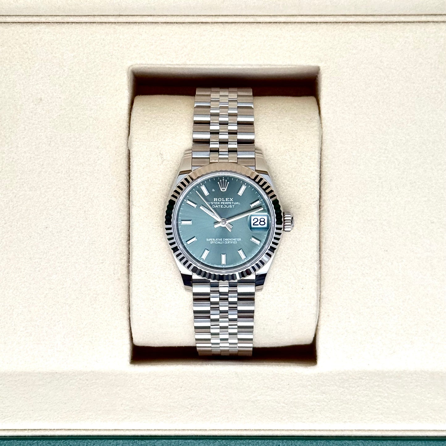 Rolex Datejust 31 / 278274 / mintgrün / Jubilee / Full Set / 2025