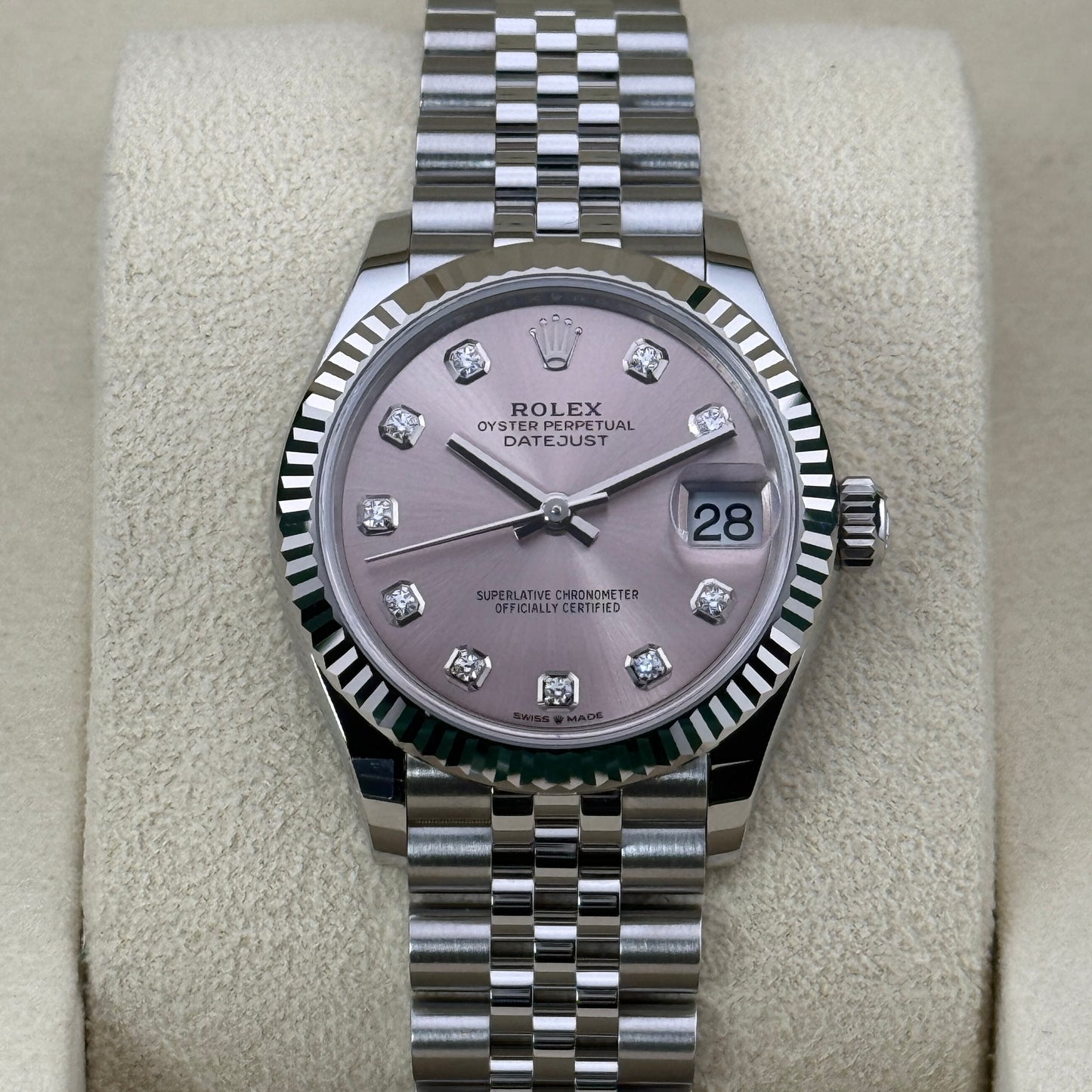 Rolex Datejust 31 / 278274 / Rosa - Diamanten / Jubilee / Full Set / 2025