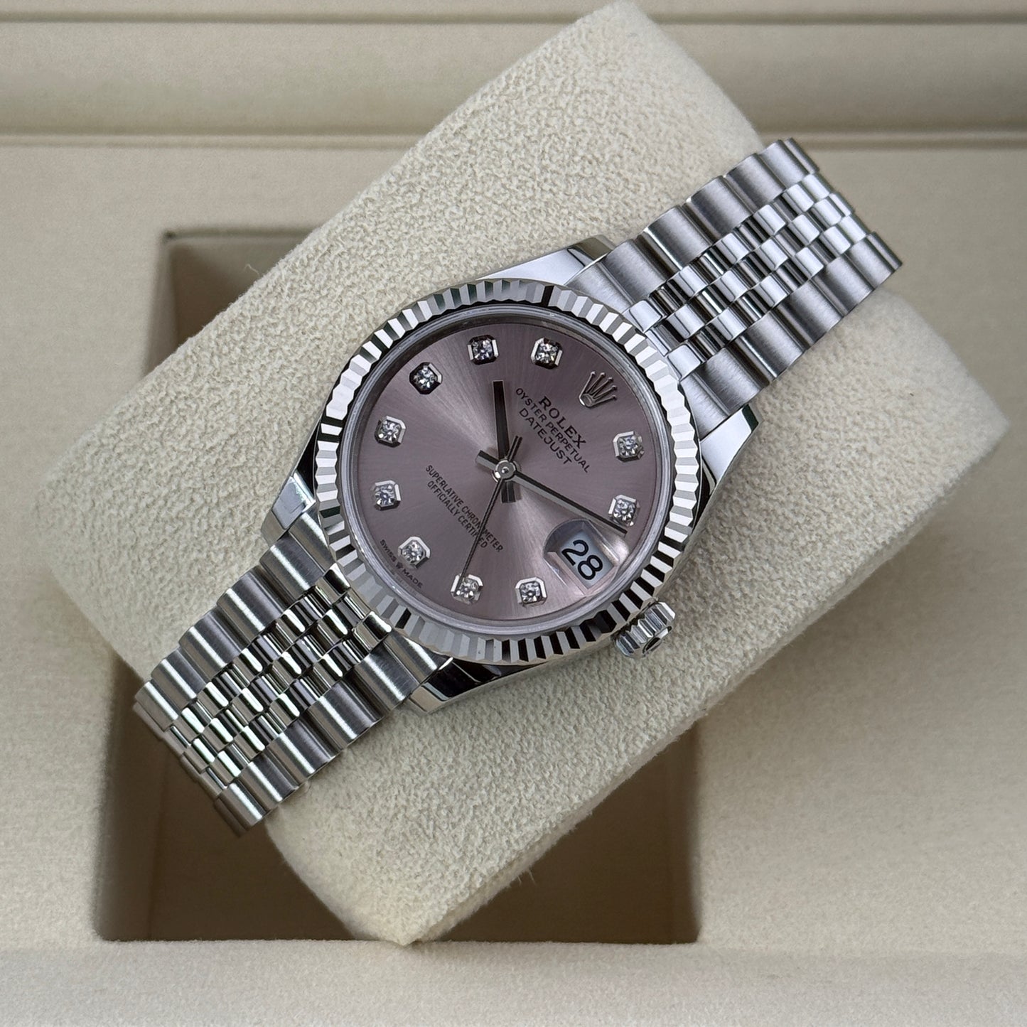 Rolex Datejust 31 / 278274 / Rosa - Diamanten / Jubilee / Full Set / 2025