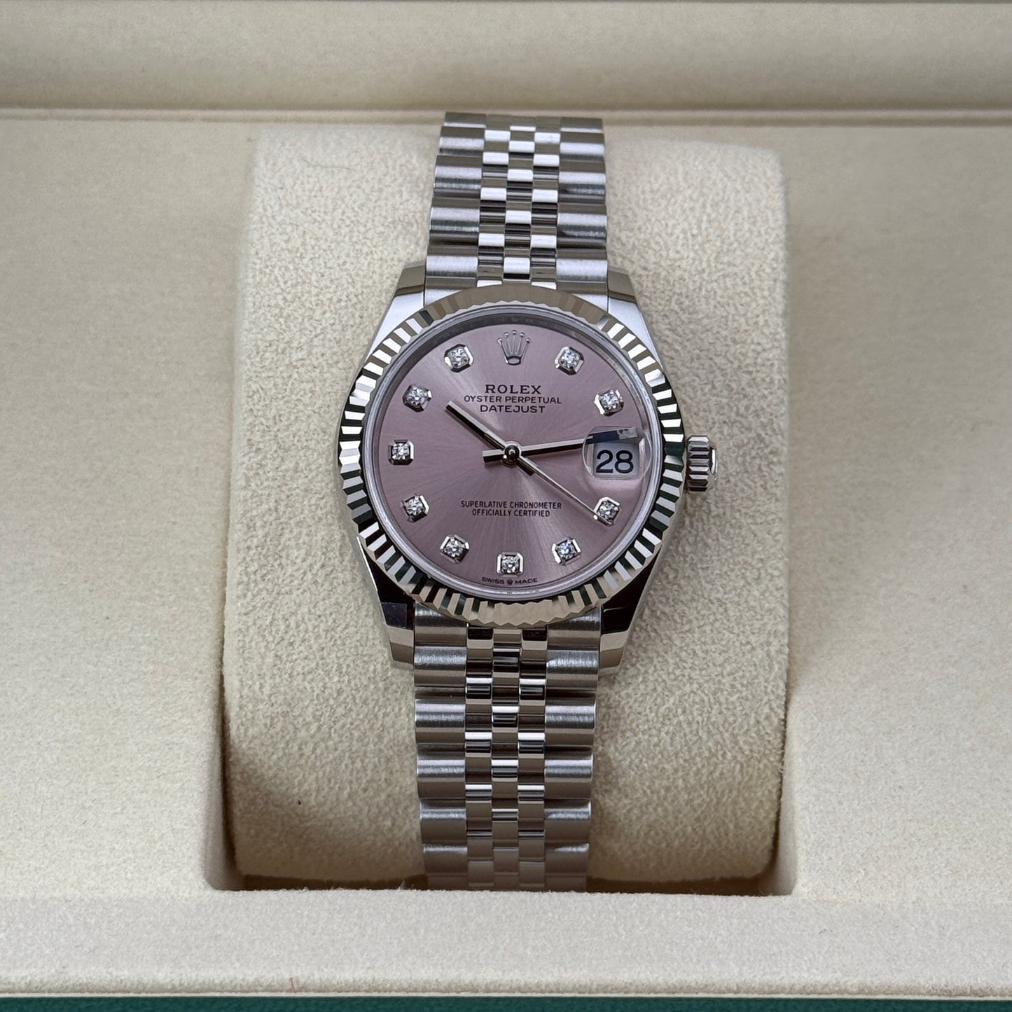 Rolex Datejust 31 / 278274 / Rosa - Diamanten / Jubilee / Full Set / 2025