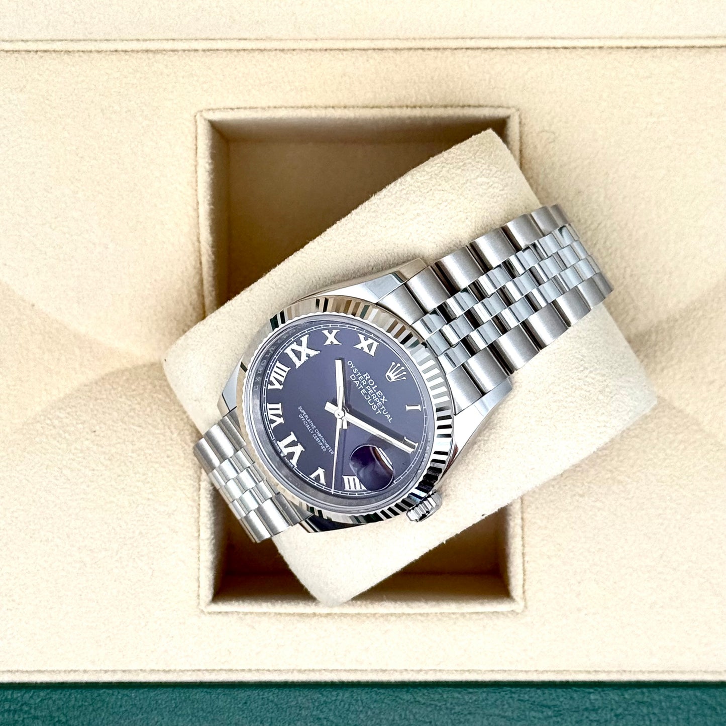 Rolex Datejust 36 / 126234 / Violett - Diamanten 6/9 / Jubilee / Full Set