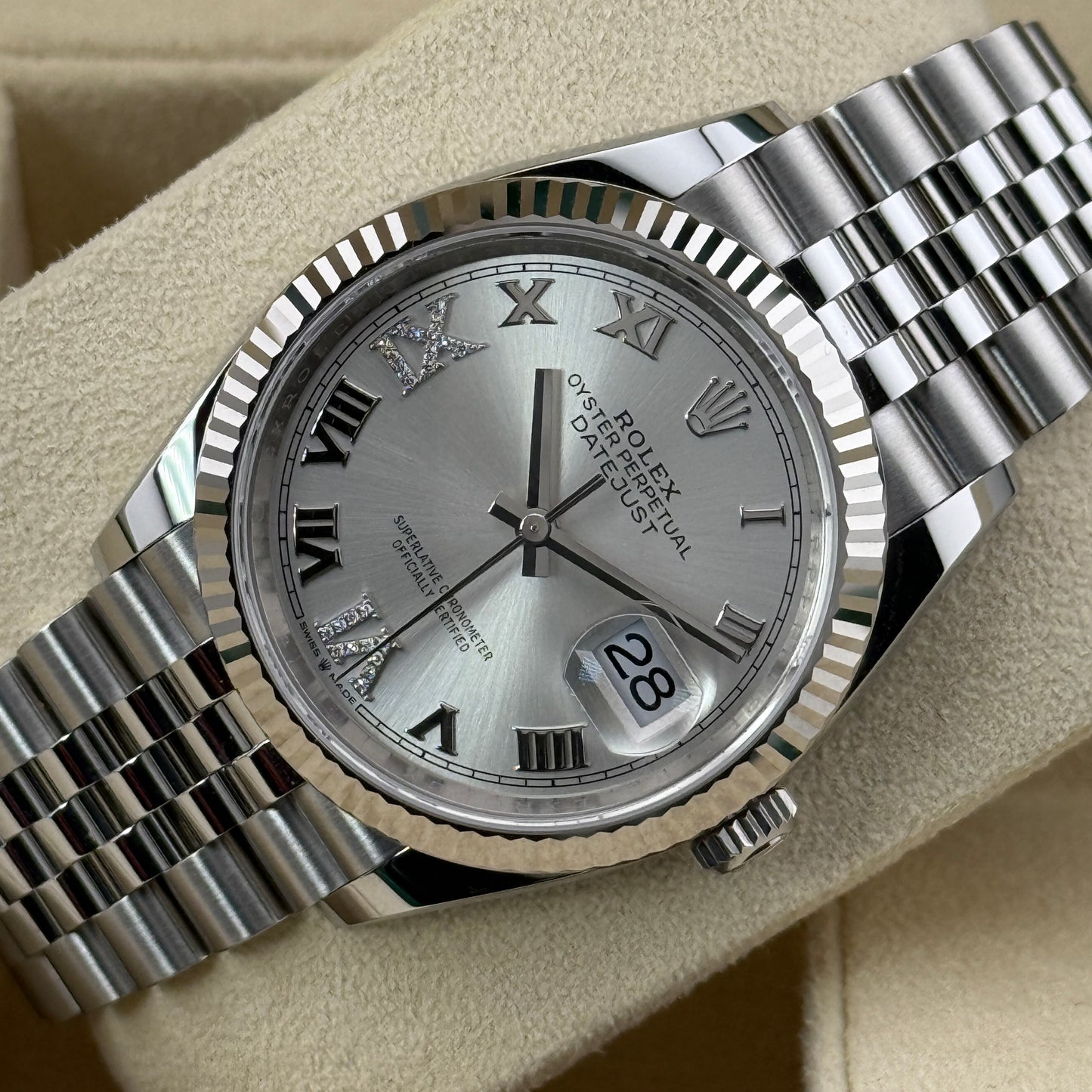Rolex Datejust 36 / 126234 / silber - Diamanten 6/9 / Jubilee / Full Set / 2025