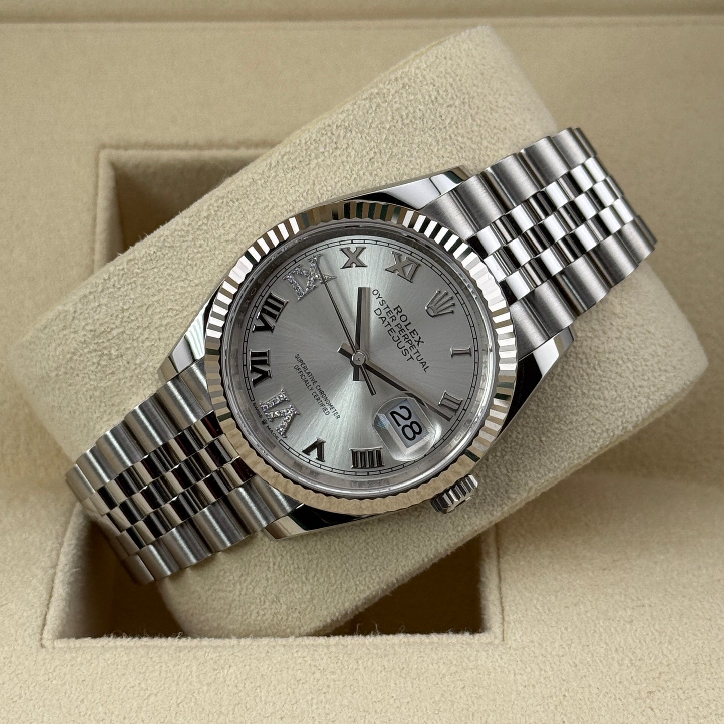 Rolex Datejust 36 / 126234 / silber - Diamanten 6/9 / Jubilee / Full Set / 2025