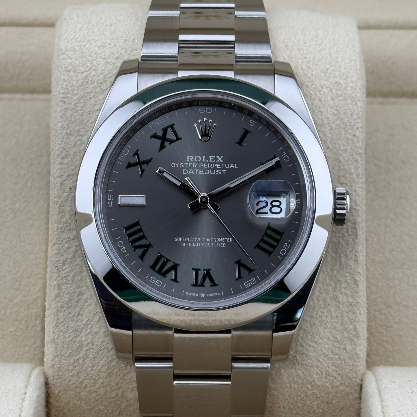 Rolex Datejust 41 / 126300 / Wimbledon / Oyster / Full Set / 2022