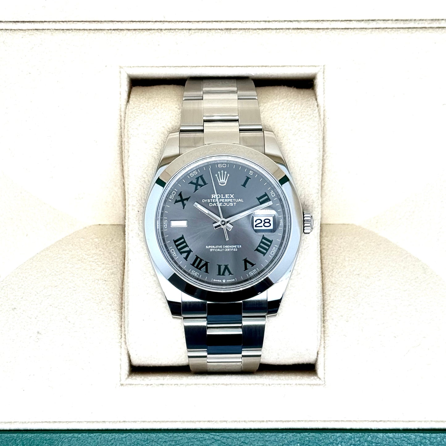 Rolex Datejust 41 / 126300 / Wimbledon / Oyster / Full Set / 2022