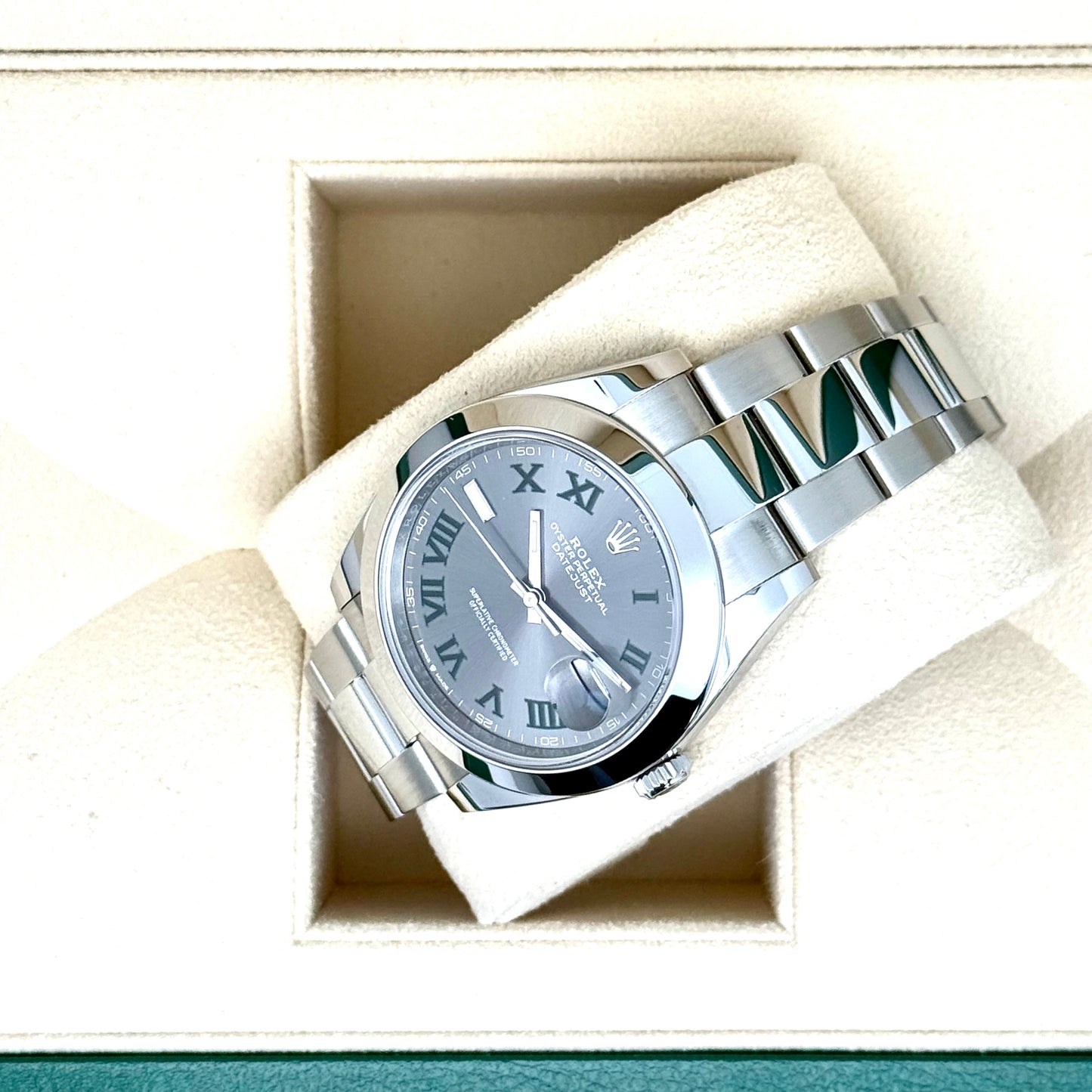 Rolex Datejust 41 / 126300 / Wimbledon / Oyster / Full Set / 2022