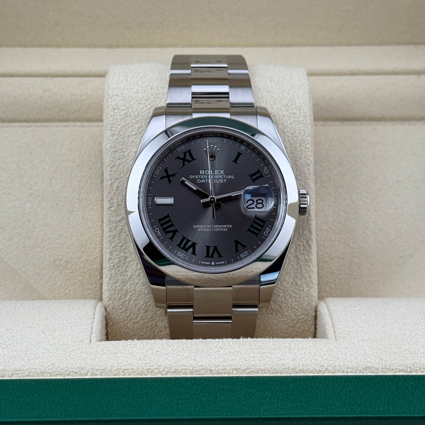 Rolex Datejust 41 / 126300 / Wimbledon / Oyster / Full Set / 2022