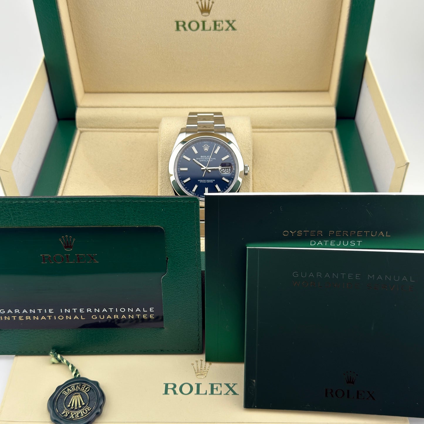 Rolex Datejust 41 / 126300 / blau / Oyster / Full Set / 2021