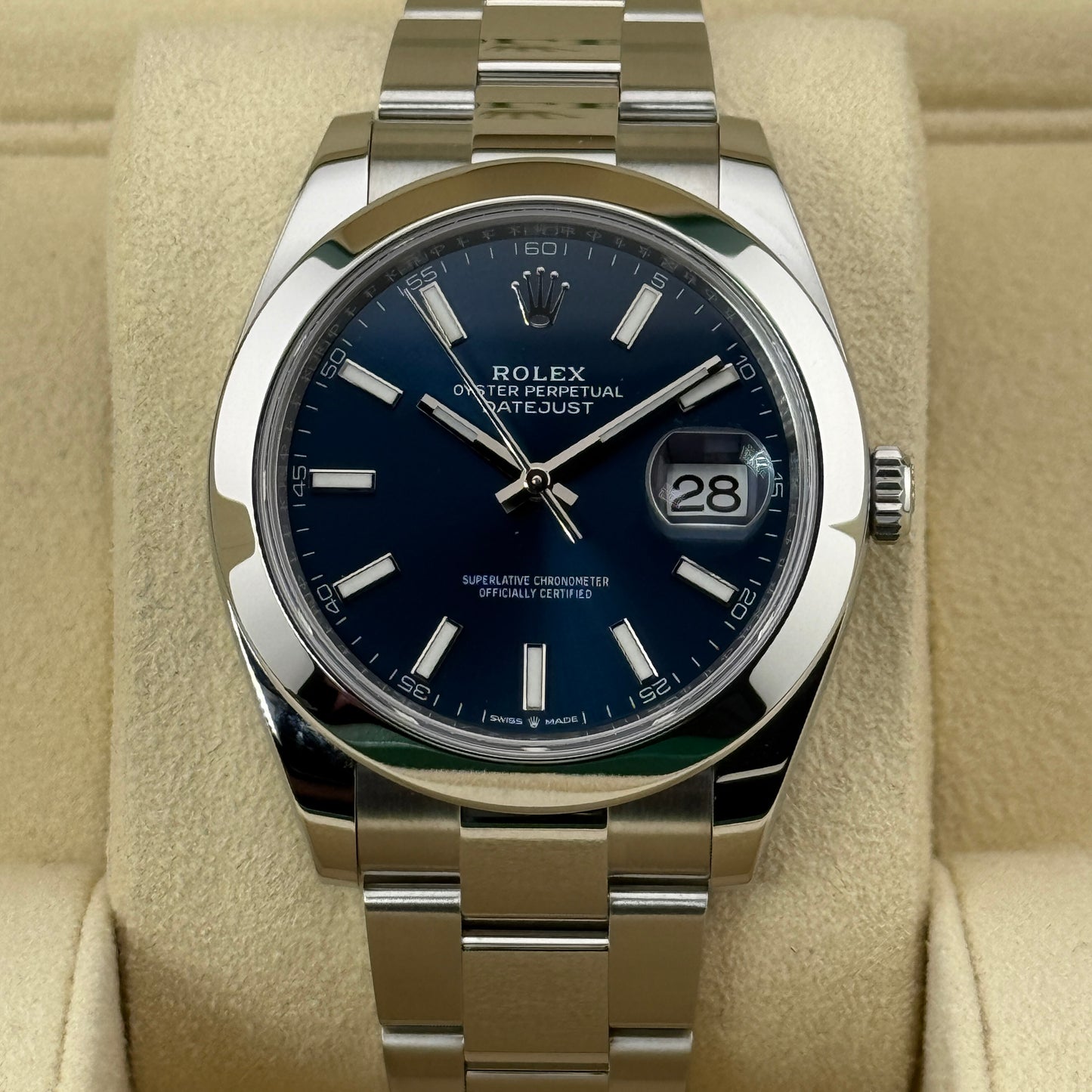Rolex Datejust 41 / 126300 / blau / Oyster / Full Set / 2021