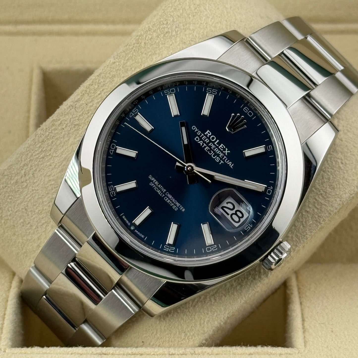 Rolex Datejust 41 / 126300 / blau / Oyster / Full Set / 2021