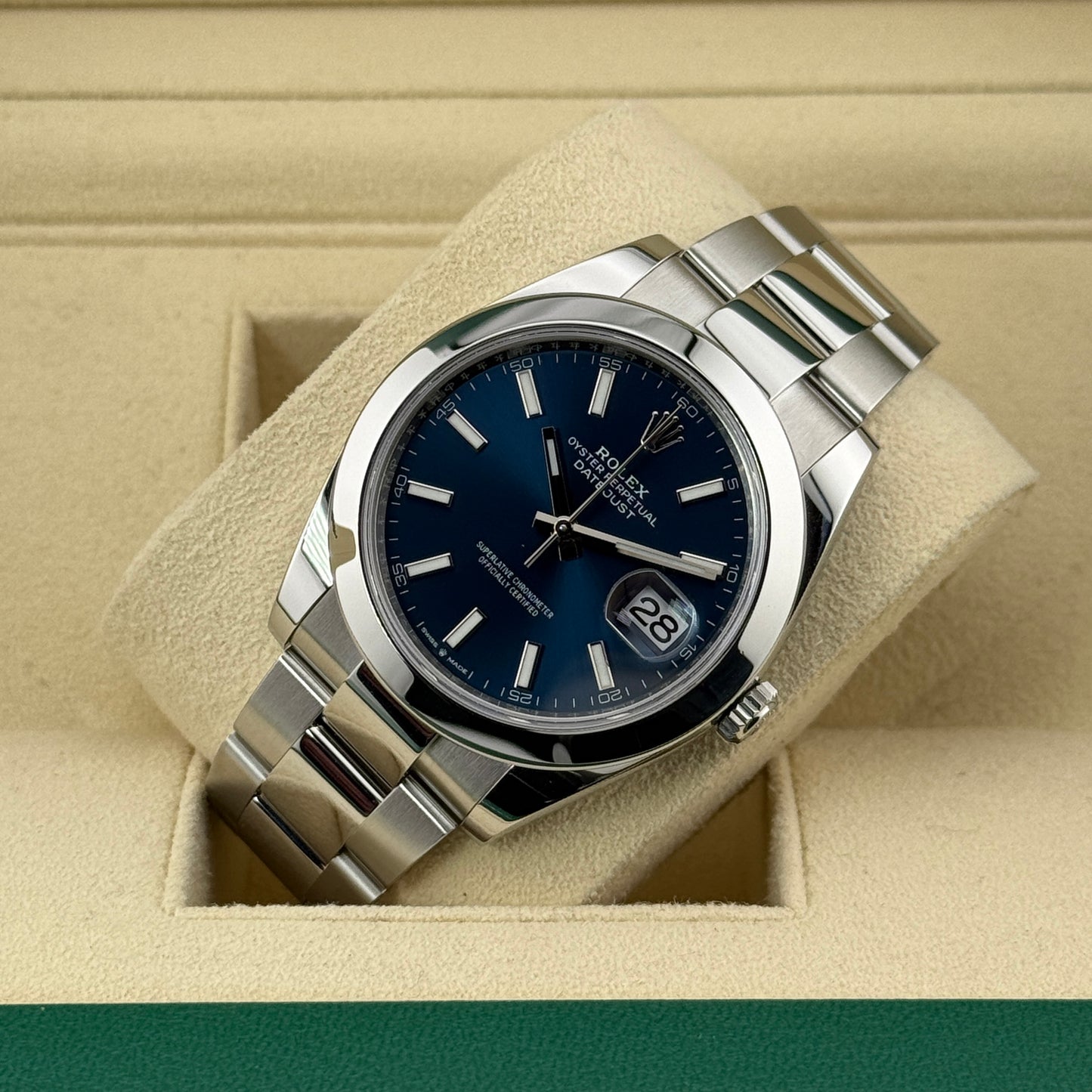 Rolex Datejust 41 / 126300 / blau / Oyster / Full Set / 2021