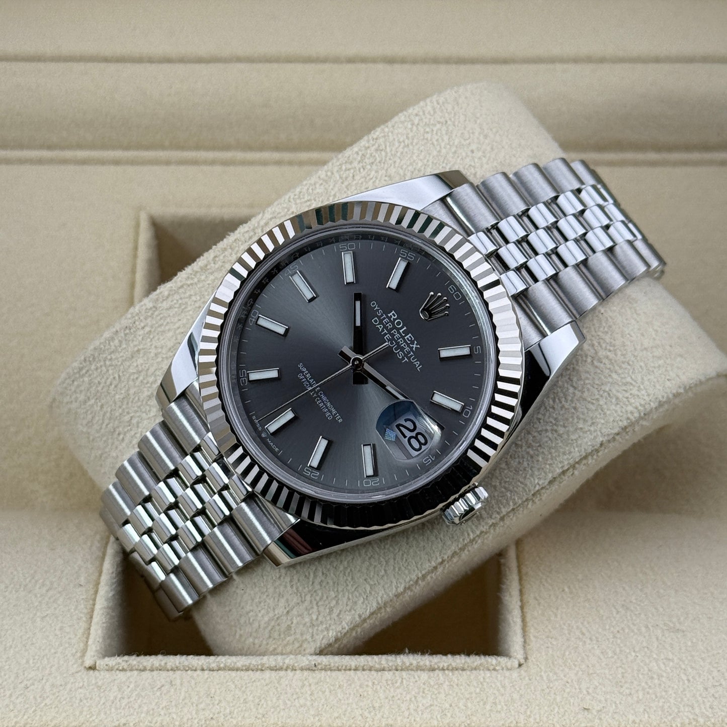 Rolex Datejust 41 / 126334 / Rhodium / Jubilee / Full Set / 2022
