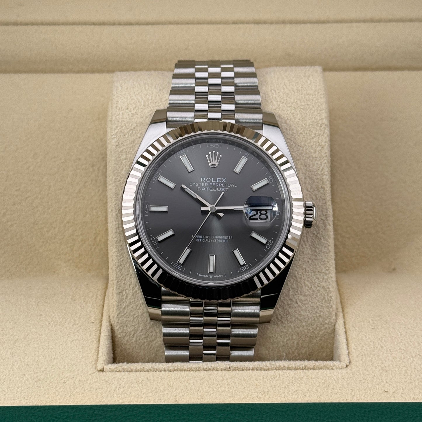 Rolex Datejust 41 / 126334 / Rhodium / Jubilee / Full Set / 2022