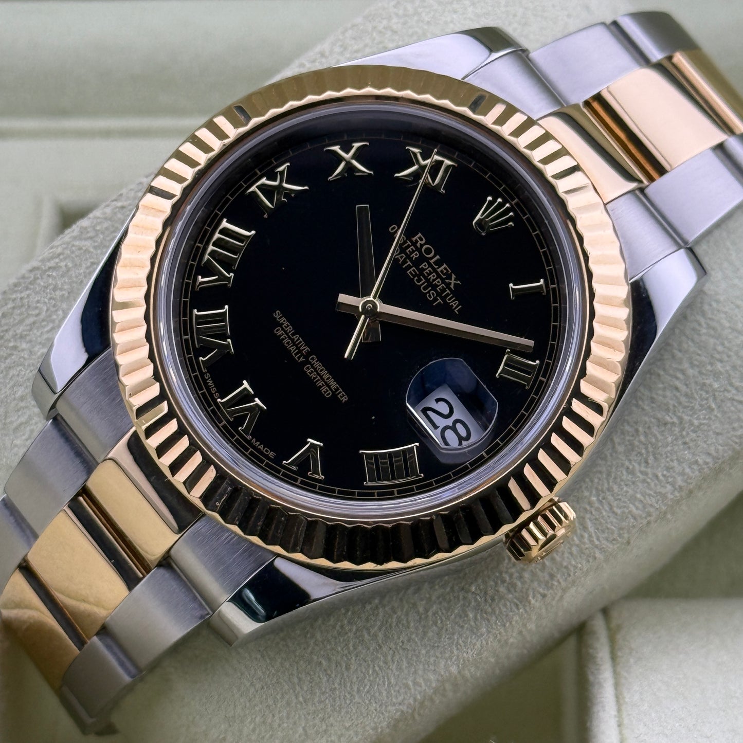 Rolex Datejust II / 116333 / schwarz / Oyster / Full Set / 2015