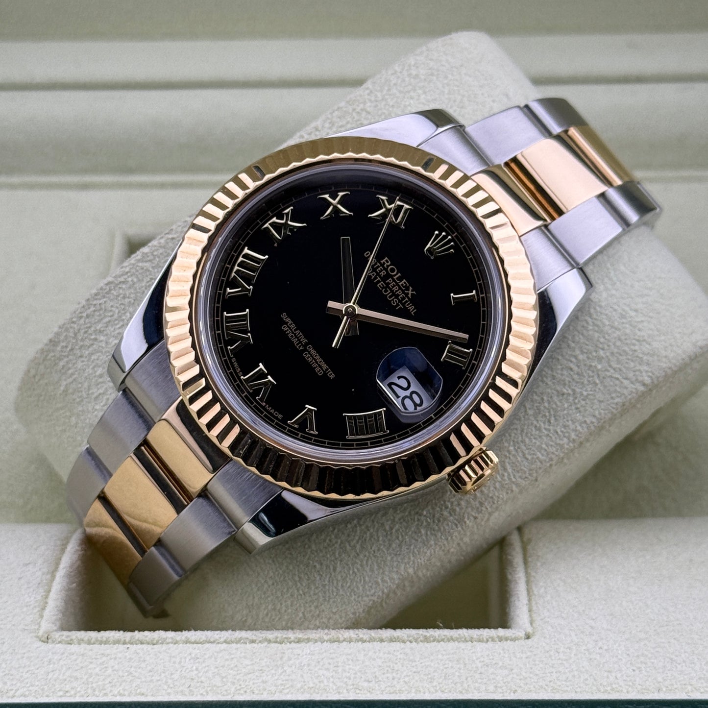 Rolex Datejust II / 116333 / schwarz / Oyster / Full Set / 2015