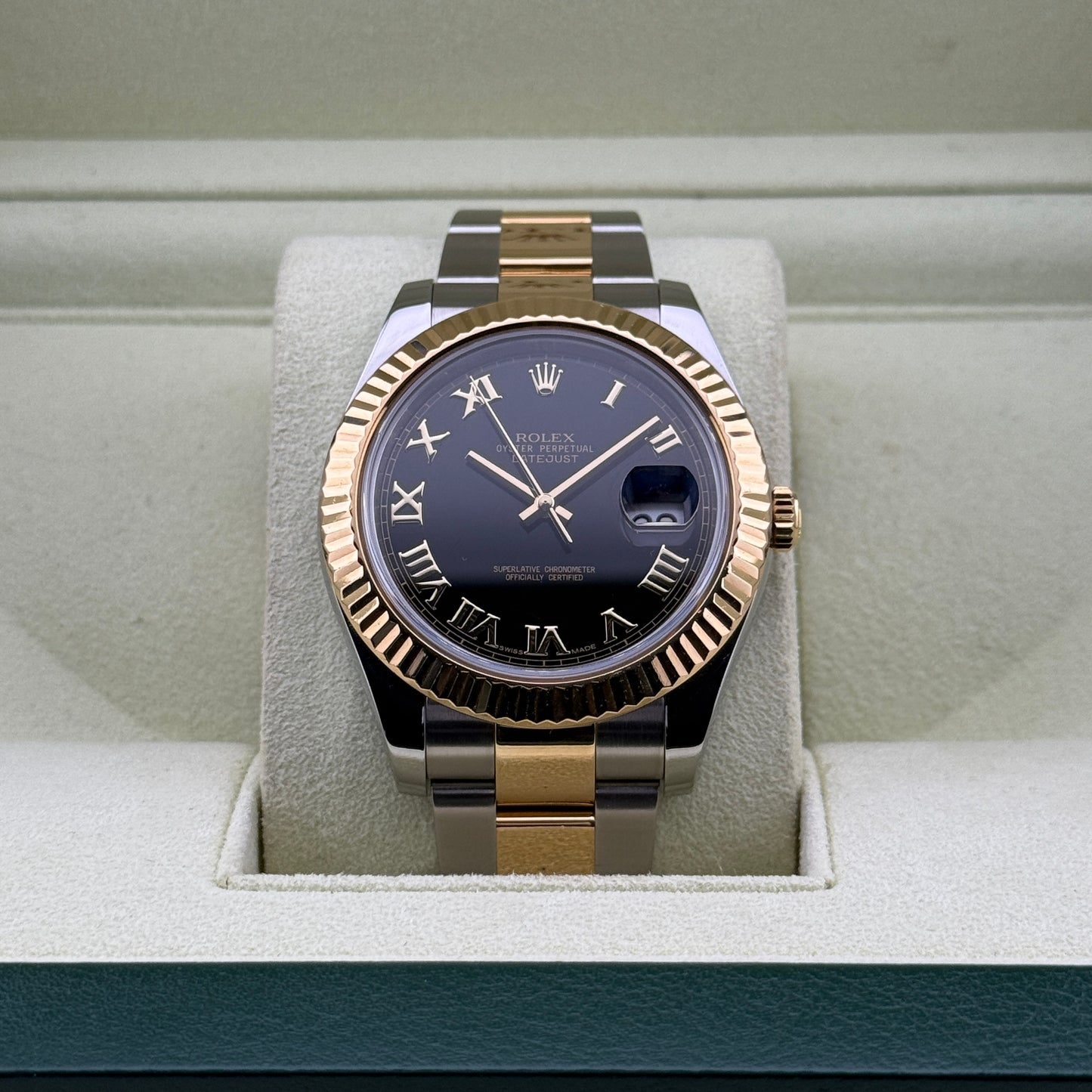 Rolex Datejust II / 116333 / schwarz / Oyster / Full Set / 2015