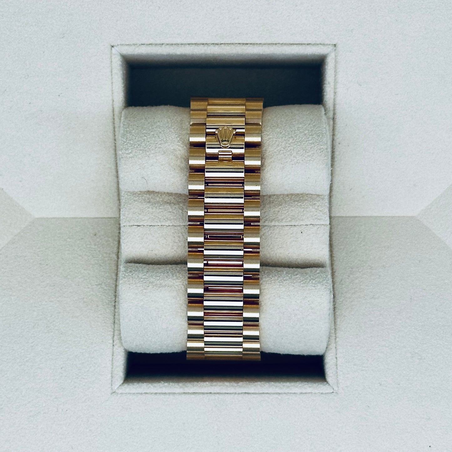 Rolex Day-Date 36 / 128238 / grün-ombré - Diamanten / Präsident / Full Set