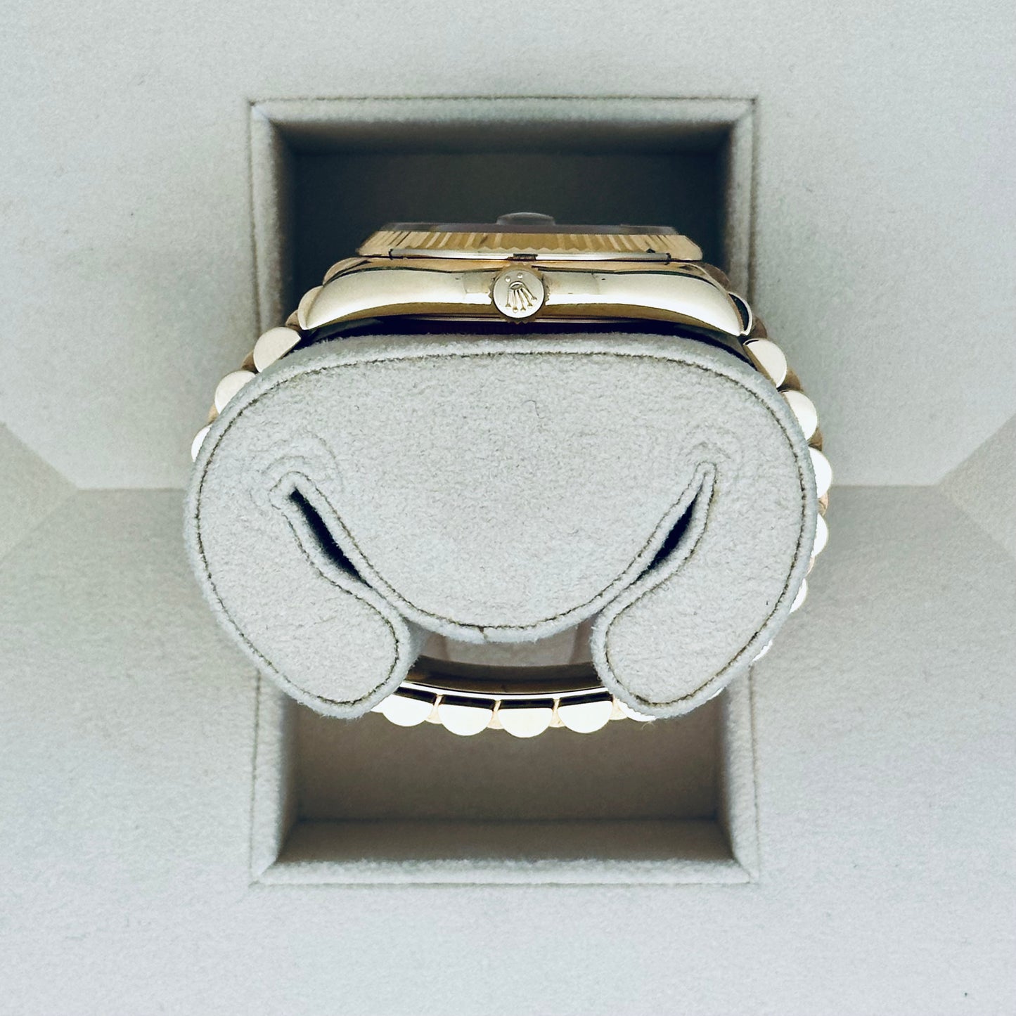 Rolex Day-Date 36 / 128238 / grün-ombré - Diamanten / Präsident / Full Set