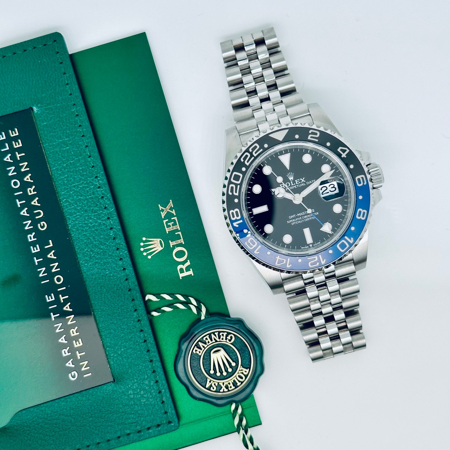 Rolex GMT Master II / 126710BLNR / schwarz / Jubilee / 2023 / Full Set