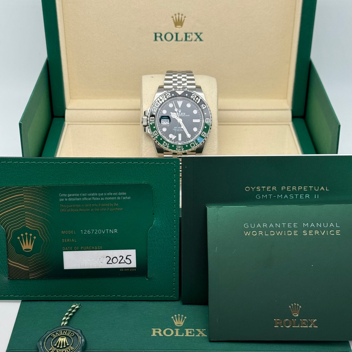 Rolex GMT Master II / 126720VTNR / schwarz / Jubilee / Full Set / 2025