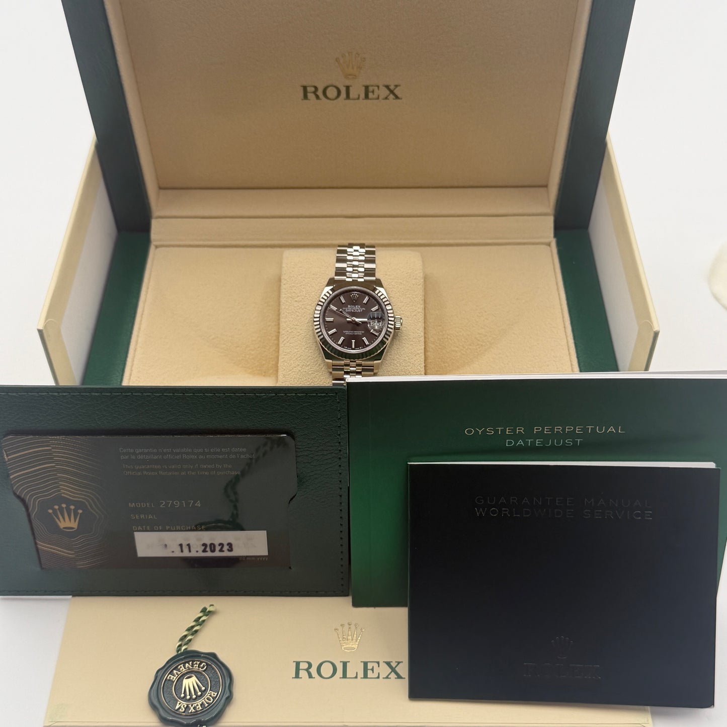 Rolex Lady-Datejust / 279174 / Rhodium / Jubilee / Full Set / 2023