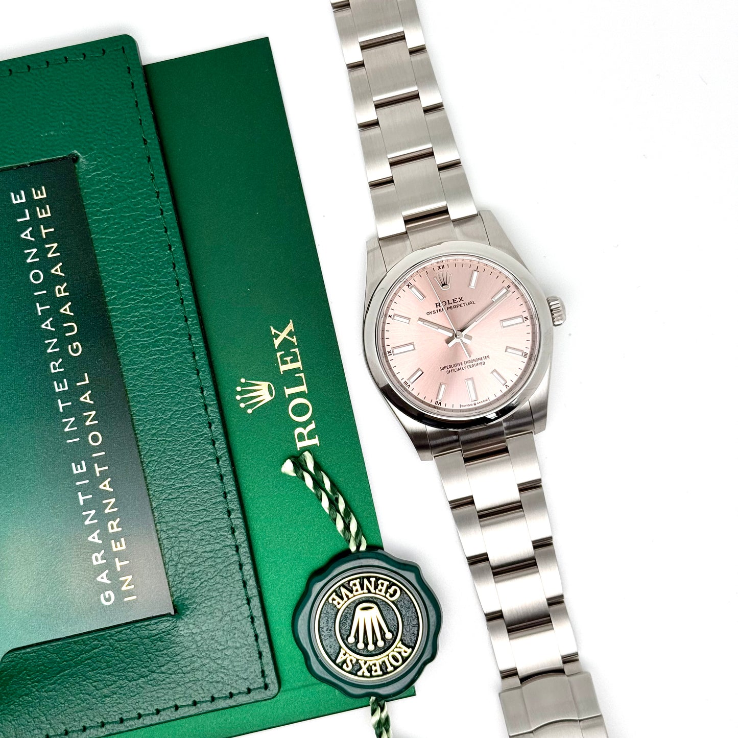 Rolex Oyster Perpetual 34 / 124200 / rosa / Oyster / Full Set