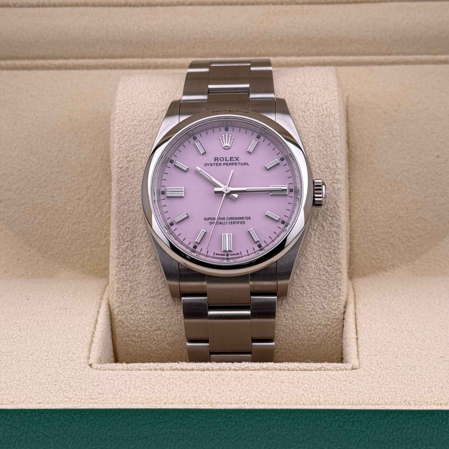 Rolex Oyster Perpetual 36 / 126000 / Candy Pink / Oyster / Full Set / 2021