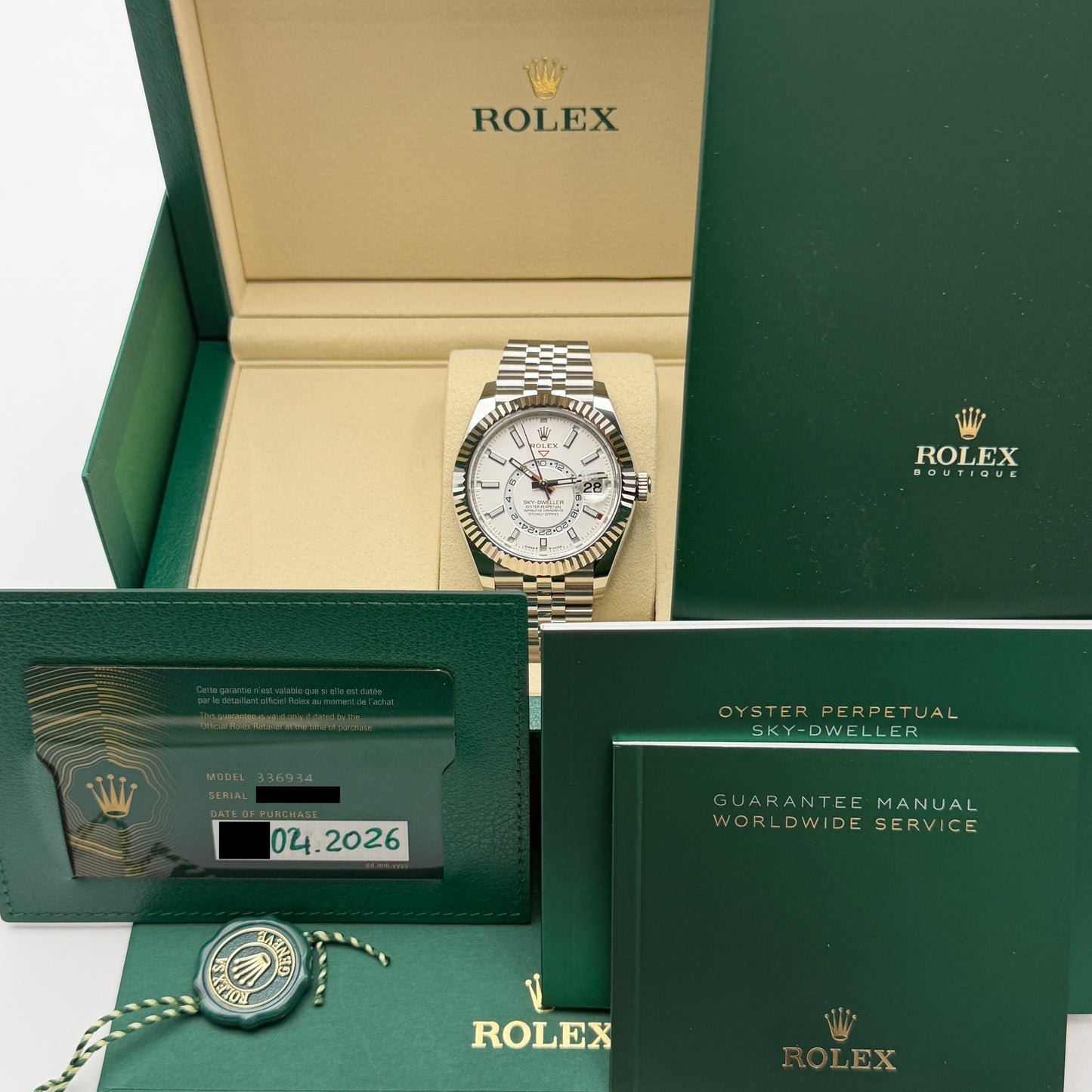 Rolex Sky-Dweller / 336934 / Weiß / Jubilee / Full Set / 2026