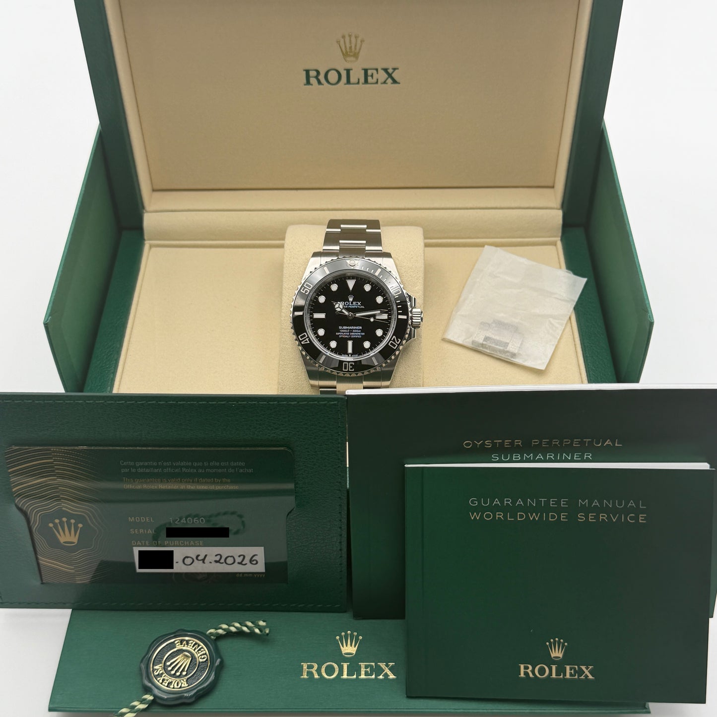 Rolex Submariner / 124060 / Schwarz / Oyster / Full Set / 2026