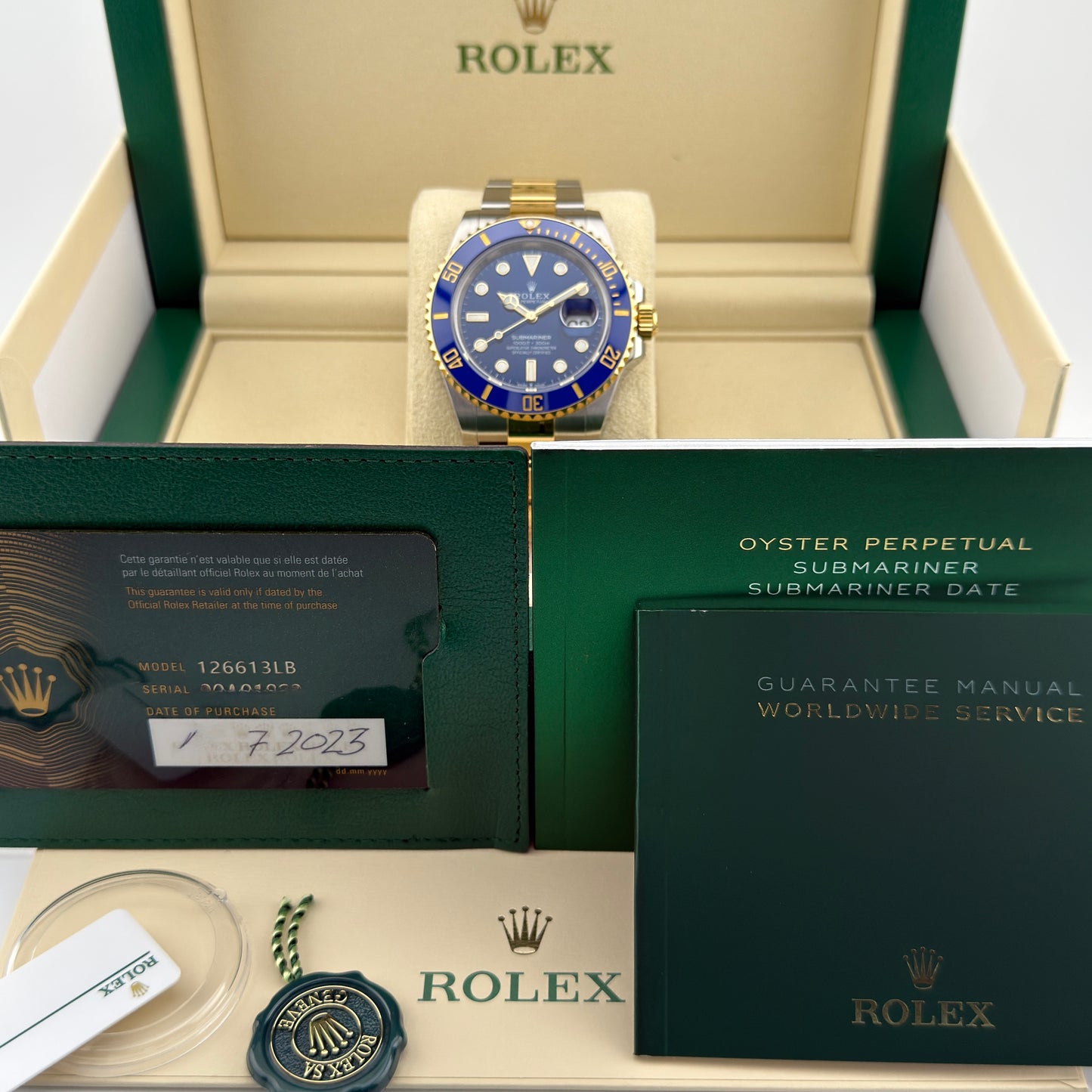 Rolex Submariner / 126613LB / blau / Oyster / Full Set / 2023
