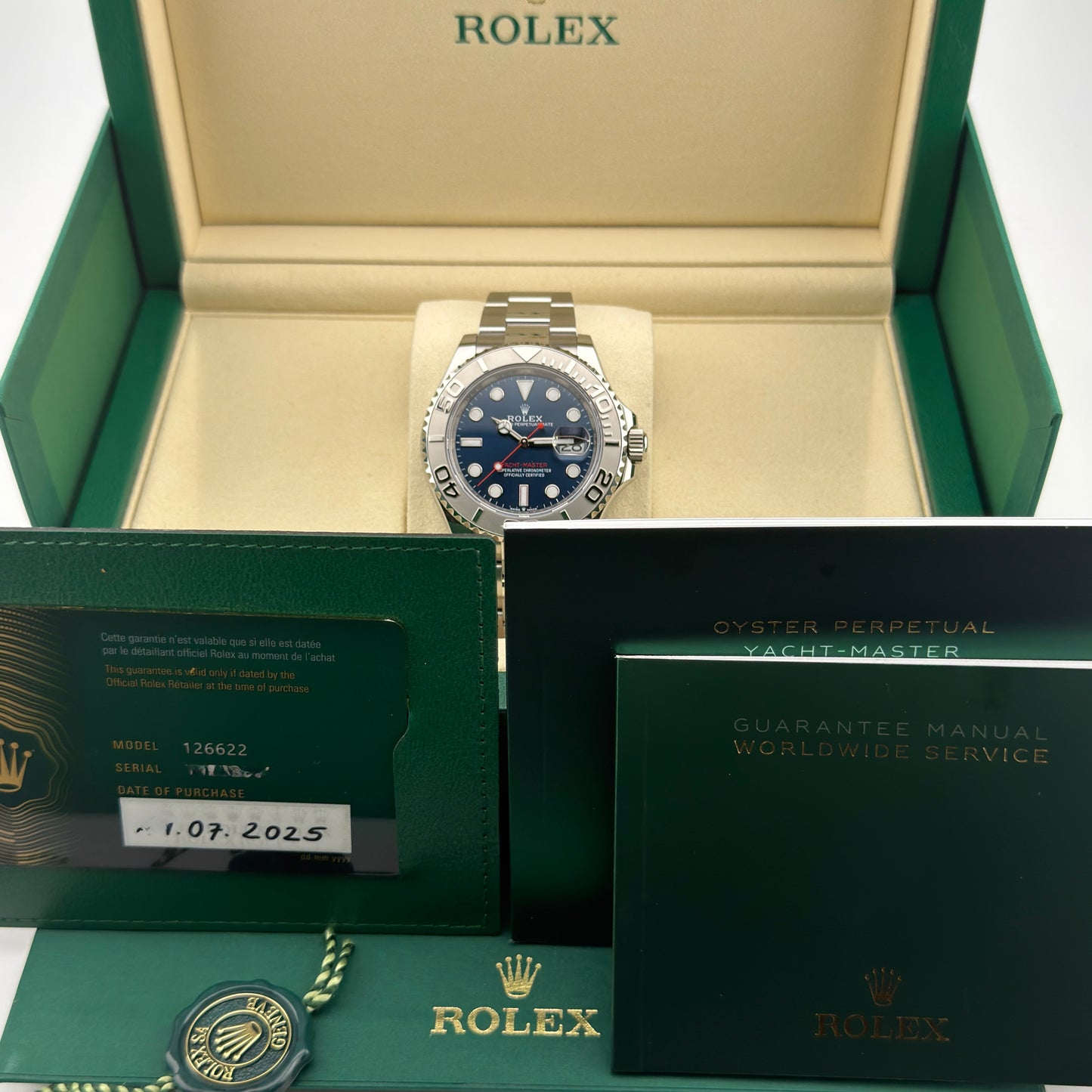 Rolex Yacht-Master 40 / 126622 / blau / Oyster / Full Set / 2025