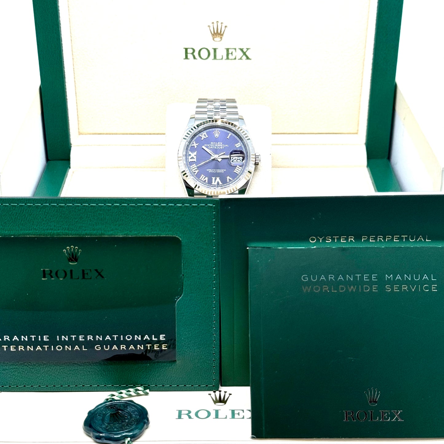 Rolex Datejust 36 / 126234 / Violett - Diamanten 6/9 / Jubilee / Full Set