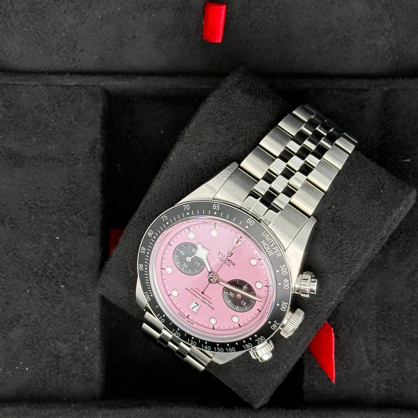 Tudor Black Bay Chrono / M79360N-0019 / pink / Edelstahl / Full Set