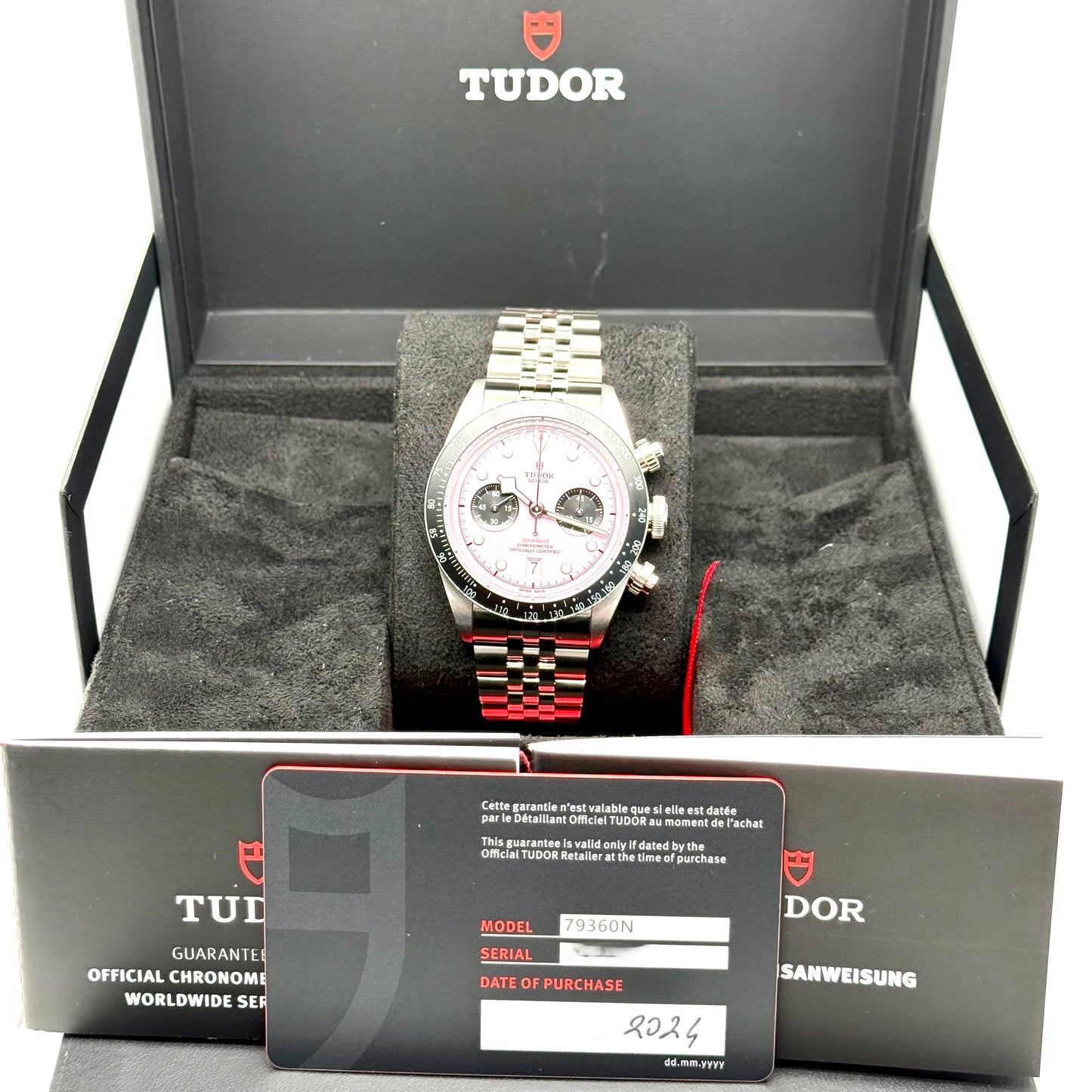 Tudor Black Bay Chrono / M79360N-0019 / pink / Edelstahl / Full Set