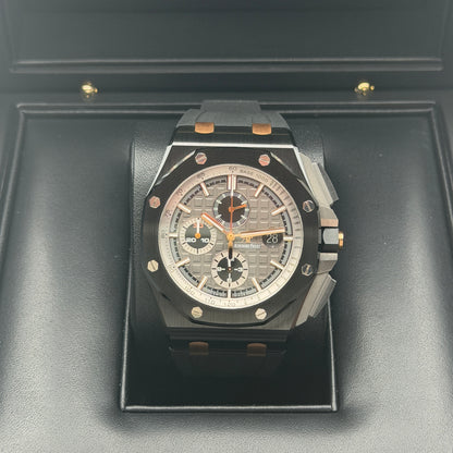 Audemars Piguet Royal Oak Offshore Ltd. Edition "Pride of Germany" / 26415CE.OO.A002CA.01 / Grau / Keramik / Full Set / 2019