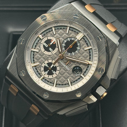 Audemars Piguet Royal Oak Offshore Ltd. Edition "Pride of Germany" / 26415CE.OO.A002CA.01 / Grau / Keramik / Full Set / 2019