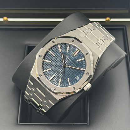 Audemars Piguet Royal Oak / 15510ST.OO.1320ST.06 / blau / Edelstahl / Full Set / 2025