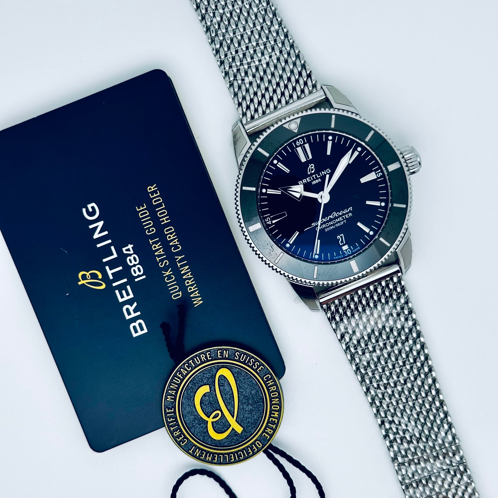 Breitling Superocean Heritage B20 Automatic 44 / AB2030121B1A1 / schwarz / Edelstahl / Full Set / 2024