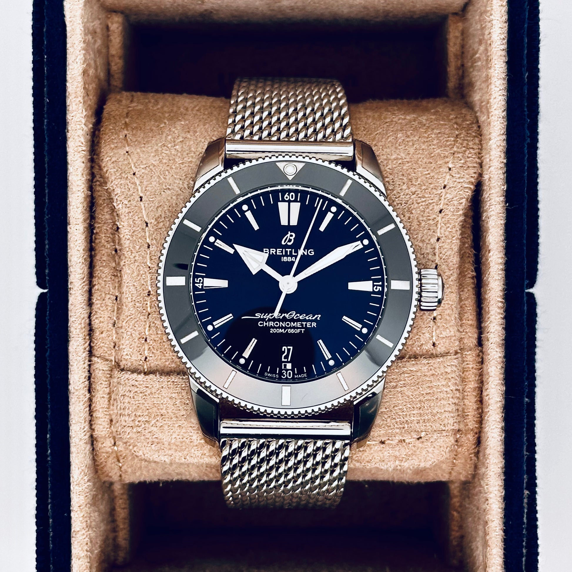 Breitling Superocean Heritage B20 Automatic 44 / AB2030121B1A1 / schwarz / Edelstahl / Full Set / 2024