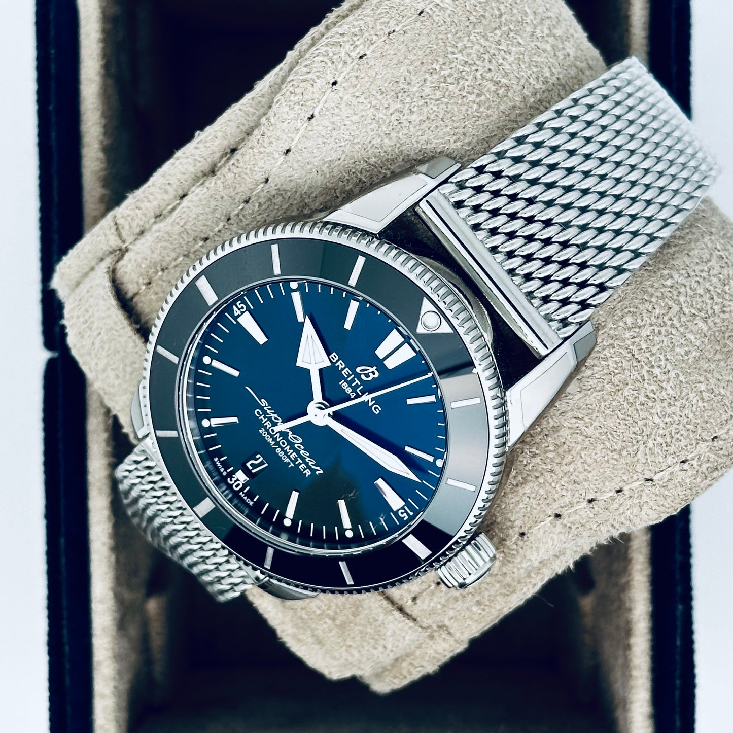 Breitling Superocean Heritage B20 Automatic 44 / AB2030121B1A1 / schwarz / Edelstahl / Full Set / 2024